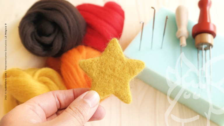 Como feltrar uma Estrela em Lã Mágica?