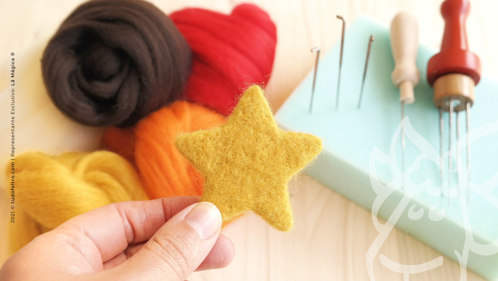 Como feltrar uma Estrela em Lã Mágica?