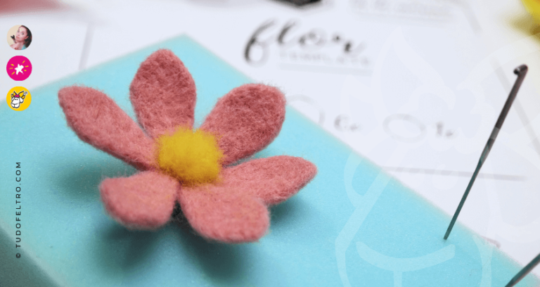 FLOR | Needle Felting – Como feltrar uma Flor utilizando templates?